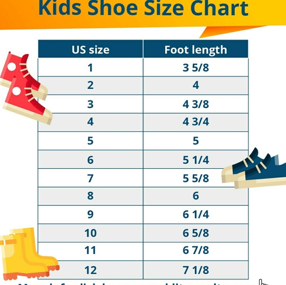 Shoe Size Chart Tamplets - Picture 5 of 10